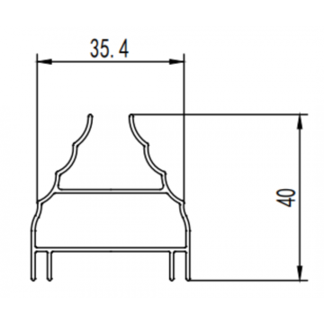 Muebles personalizados de aluminio Perfil de extrusión de extrusión