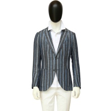 အမျိုးသားများအတွက်အီတလီဝါဂွမ်းမီးခိုးရောင် Blazer