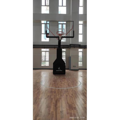 electric-hydraulic basketball hoop stand