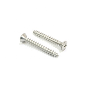 Steel cross recessed raised countersunk head tapping screws