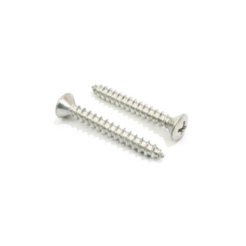 Steel cross recessed raised countersunk head tapping screws