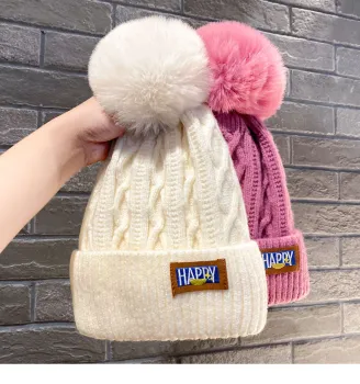 Winter Cashmere Warm Woolen Hat for Women - Simple and Fashionable