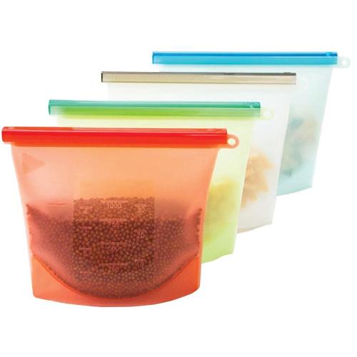 Colorful Silicone Reusable Ziplock Bag For Tea