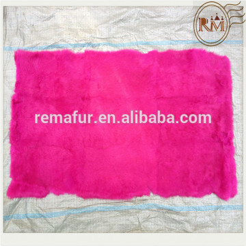 Colorful dyed real rabbit fur blankets in high quality