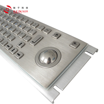 Teclado de metal para máquina industrial.