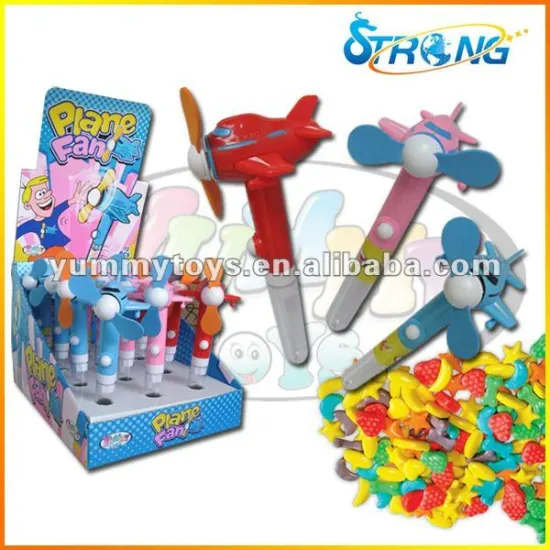 Plane Fan Air Fan Tube Candy Toy