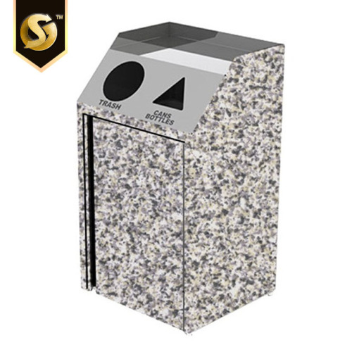 Poubelles de rue en métal