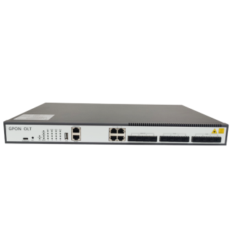 8-Port GPON OLT with 4*10/100/1000M Base-T, 4*1000M Base-X SFP, and 4*10GE SFP+ Ports