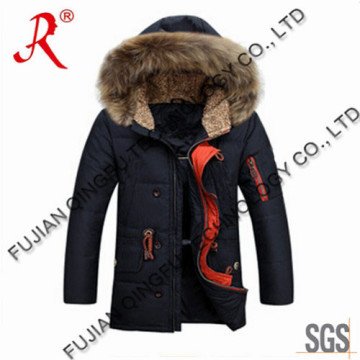 Long Pattern Dark-Coloured Large Size Winter Clothing (QF-160)