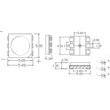 940nm Infrared 5050 SMD LED 0.3W