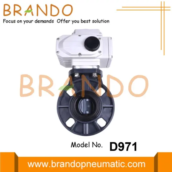 UPVC CPVC PVC Butterfly Valve With Electric Actuator