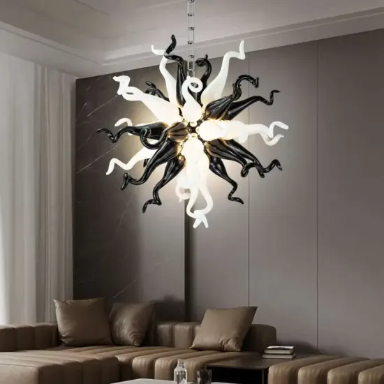 Hand Blown Glass DIY Chandelier for Modern Design Dining Table