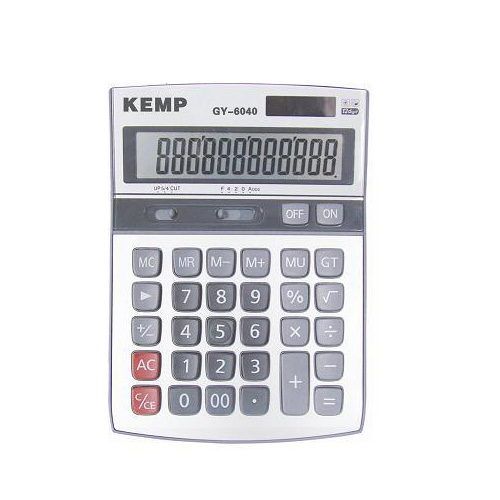 12 dígitos gris pequeña calculadora
