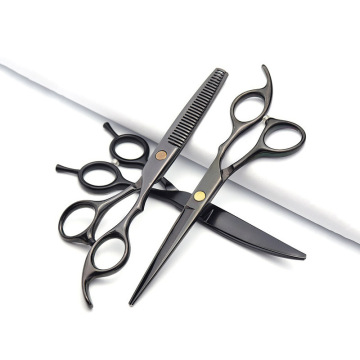 Matte Black Professional 6 inch Hair Scissors for Women's Hairdressing and Barbering Salon Use