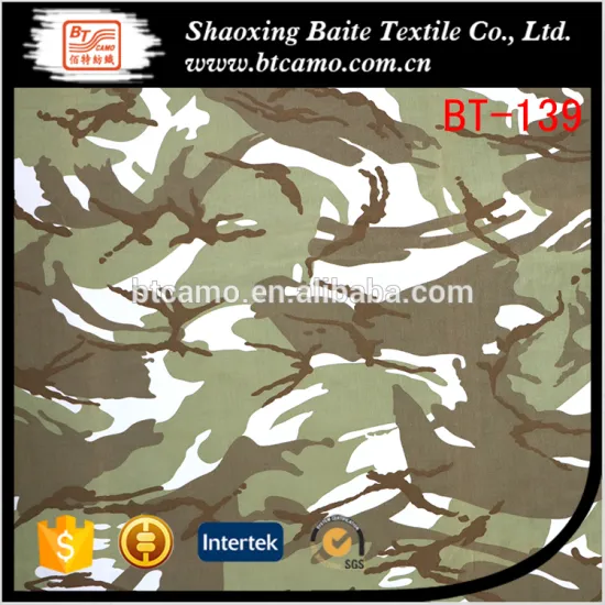 China supplier Textile New design high quality Cotton polyester miltary camouflage fabric BT-139