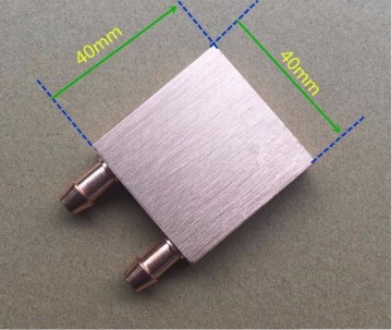 Pure Copper CPU Water Cooling Block 40x40x10mm Liquid Cooler for GPU/CPU