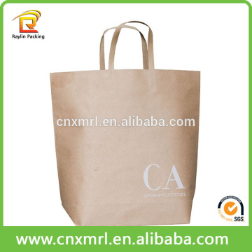 New Custom Design Printed Shopping Brown Kraft Paper Bag