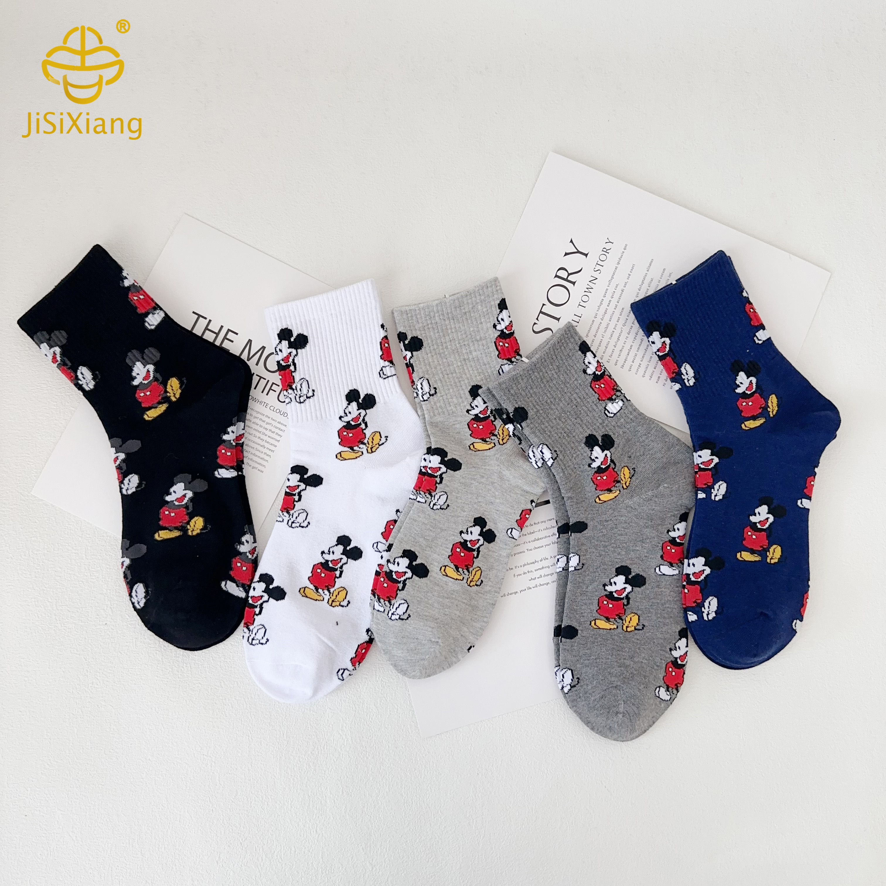 Cartoon Mickey mid-tube stockings
