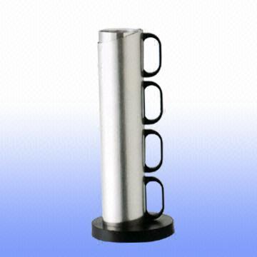 Stainless Steel Coffee Cup Set with Satin Finish
