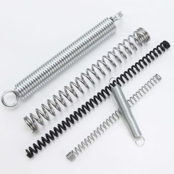 Custom Steel Coil Compression Springs for Force Extension in Plastic, Alloy, Stainless, and Galvanized Iron