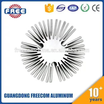 6063 round anodized aluminum heat sink extrusion for LED light profiles