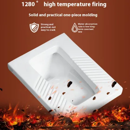 Ceramic Wall-Mounted Squat Toilet Suite with Pit-Type Flush Tank and Deodorant