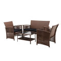 4pc Rattan Sofa Terrasse Möbel Set