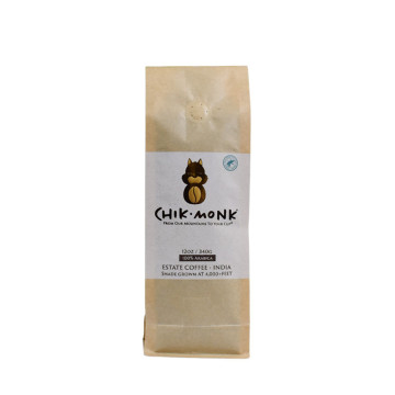 PLA Kraft Paper 250G 340G 500G 1 kg Sac à café compostable de 2 kg avec vanne