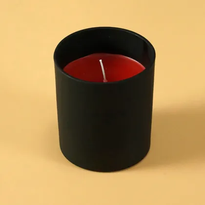 clean burning fragrant black glass jar candle