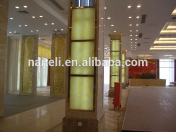 Decorative translucent faux alabaster sheet, alabaster backlit designs