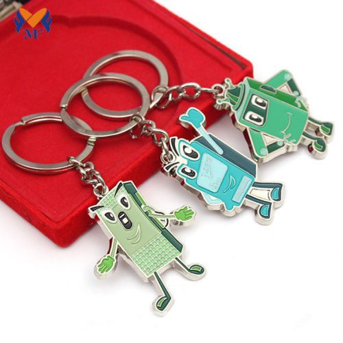 One piece wholesale metal keychain with logo