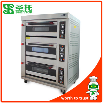 Shentop STPL-R36 3 deck 6 trays commercial bakery oven gas 3 deck bakery oven