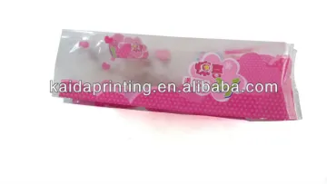 Plastic sanitary napkins bag, with tear notch, good barrier