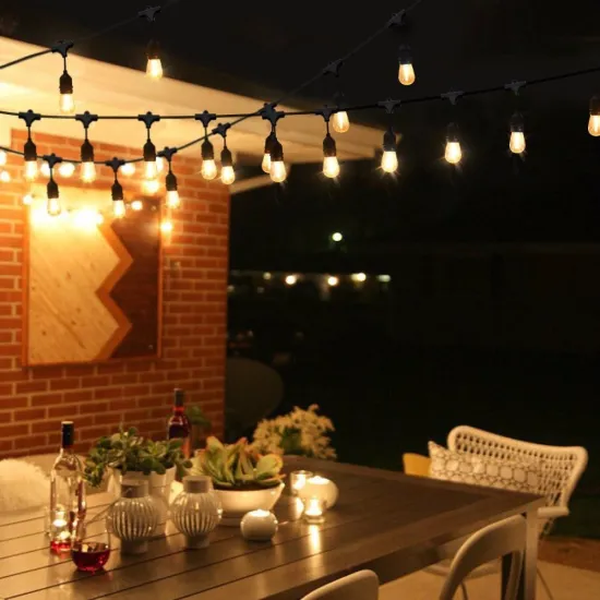 String Light Bulbs Lighting with Outdoor Weatherproof 2W S14 LED Filament