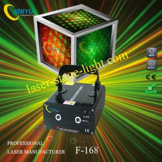 Double Hole 8 In 1 Pattern Green Laser  Light  Effect Show 50mw 532nm  F-168