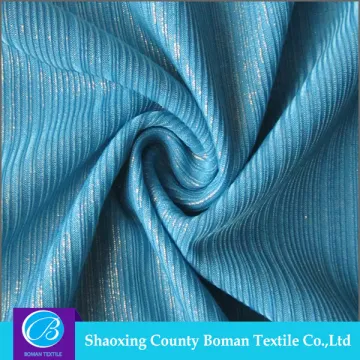 China Manufacturer China wholesale Soft Garment foil stretch knit blue fabric