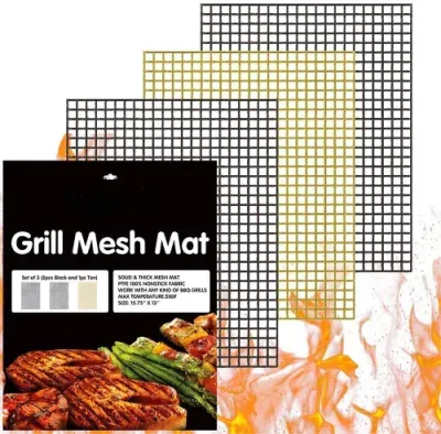 Hot Sale Fish Vegetable Smoking Accessories Non-Stick Barbecue BBQ Grill Mesh