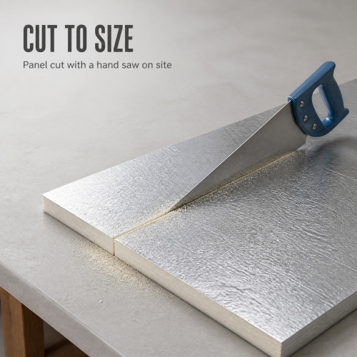 aluminum foil faced PU or PIR sandwich panel