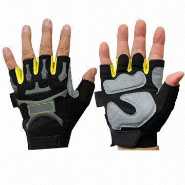 High Quality Fingerless Sports Glove, Wear-/Slip-resistant, Customized Logos are Welcome