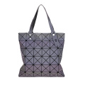 Fashionable woman geometric luminous satchels handbags super cool teenager handbags