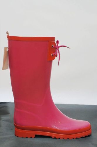 Bottes de pluie demi de caoutchouc rouge de sale-l'épreuve des femmes pour le travail