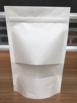 100% Compostable/Biodegradable Kraft Paper Bag with Window
