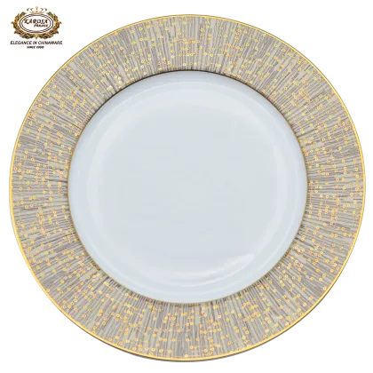 98 Pcs Dubai Royal Tableware Golden Porcelain Luxury Dinner Set - Bone China Dinner Set