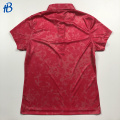 Camisa personalizada de golf manchada roja para hombres polo