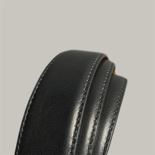 Business Casual Double sided Black&Orange Leather Belt