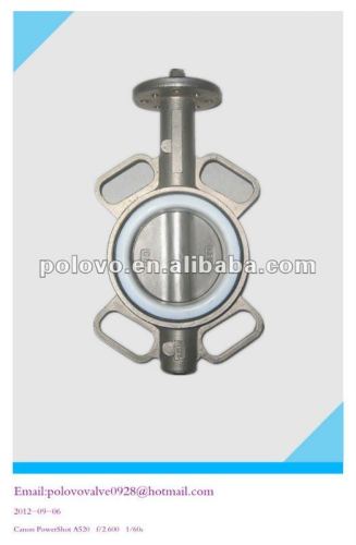 All stainless steel ptfe lined butterfly valve