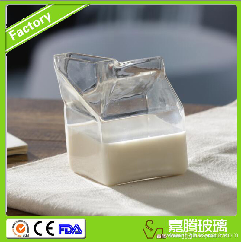 Glass Material Lead-Free Milk Beverage Jar