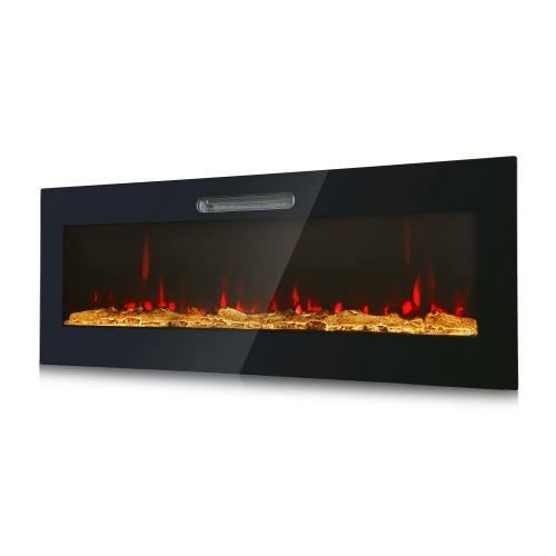 Wall Mounted Electric Fires Simulate Wood Burning Sound Electric Fireplace 60 Inch Factory