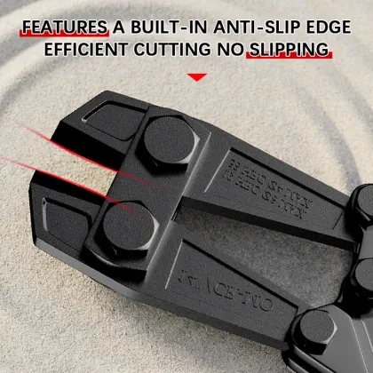 Red and black handle anti-slip bolt cutters