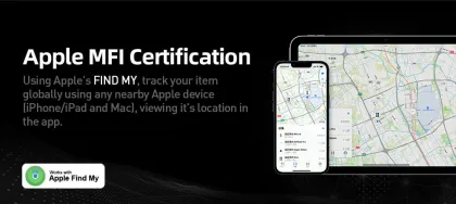 SmartBLE GPS Tracker iTag Anti-Lost Reminder Device - MFI Rated Car Key Finder with Find My App